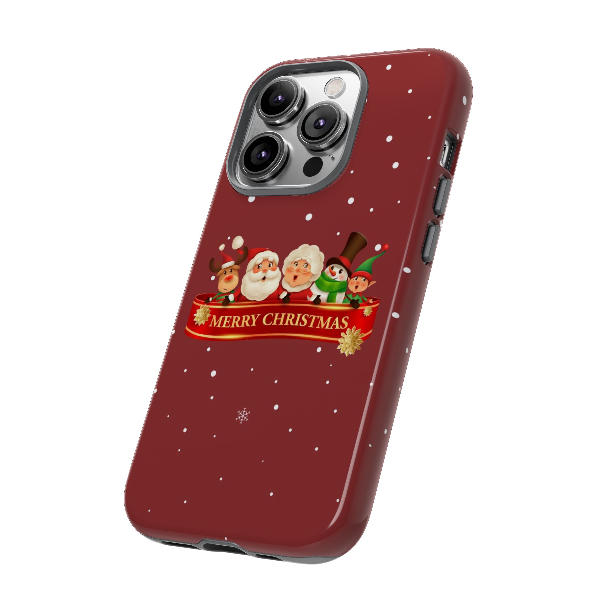 Christmas Phone Case – "Merry Christmas" Santa, Reindeer & Elf Tough Case - Image 10