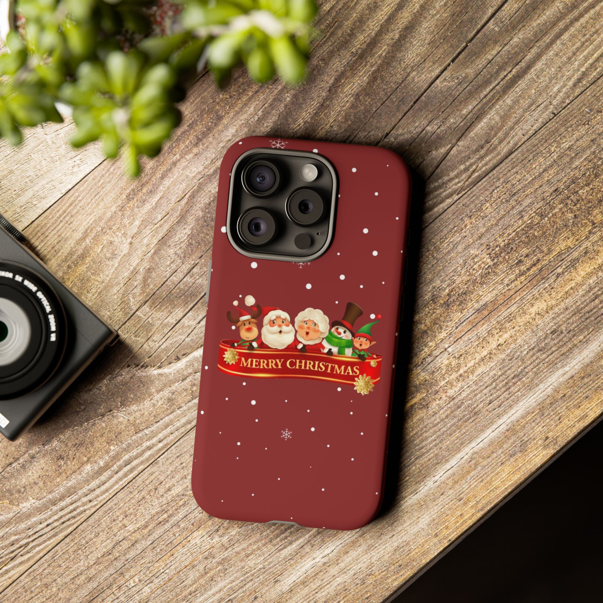 Christmas Phone Case – "Merry Christmas" Santa, Reindeer & Elf Tough Case - Image 50
