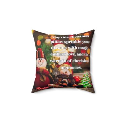 Christmas Snowman Pillow – Holiday Decorative Throw Pillow with Sentimental Text