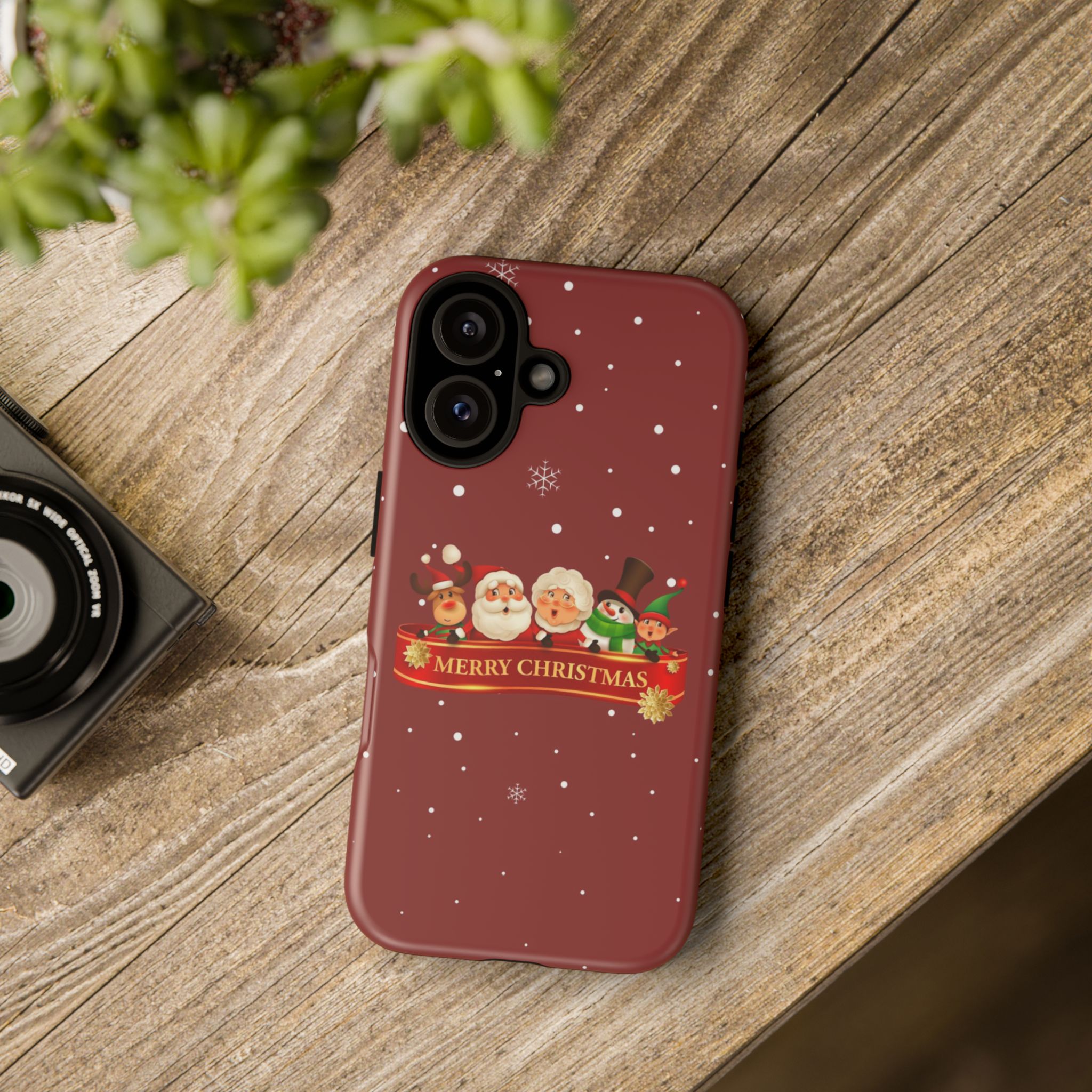 Christmas Phone Case – "Merry Christmas" Santa, Reindeer & Elf Tough Case - Image 64