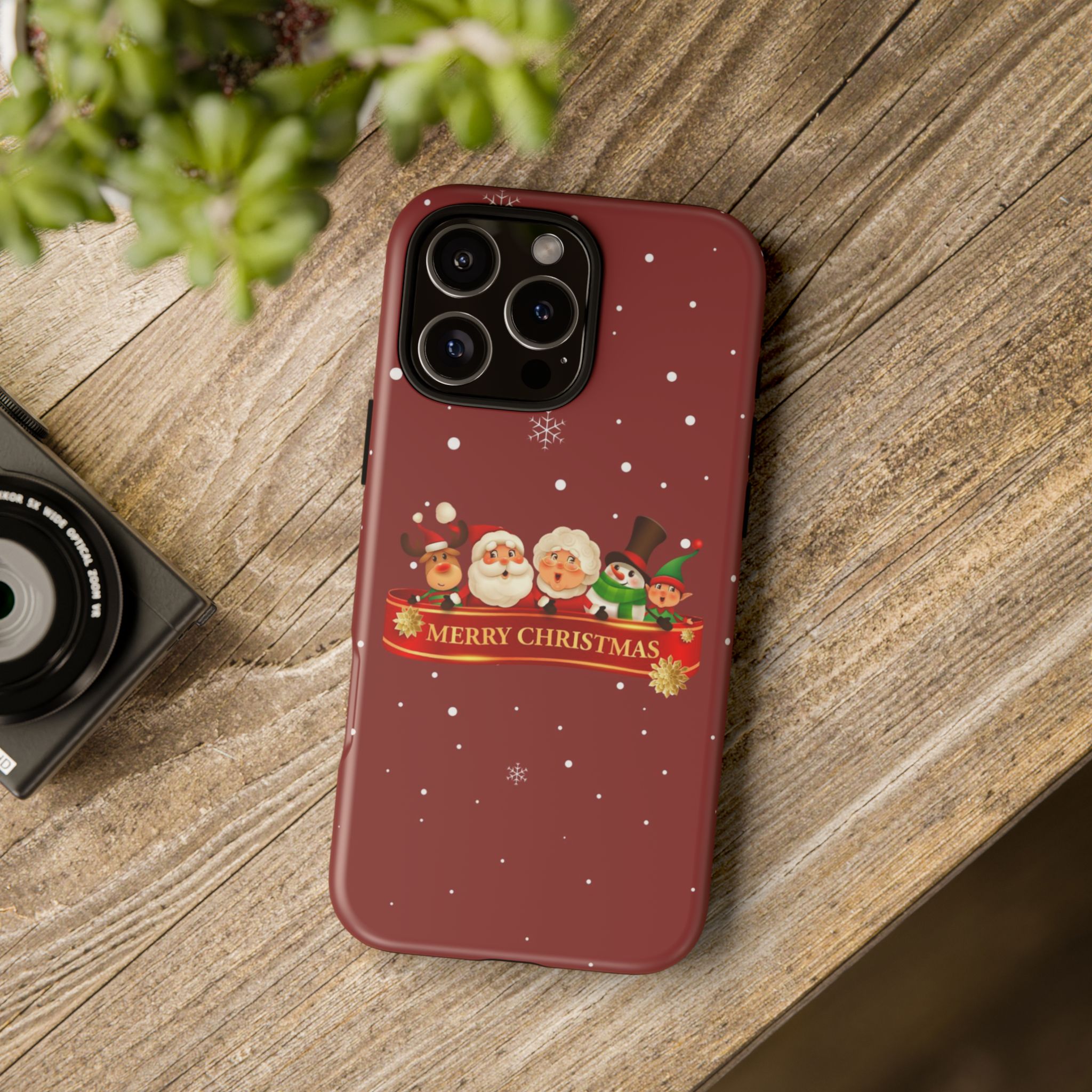Christmas Phone Case – "Merry Christmas" Santa, Reindeer & Elf Tough Case - Image 88