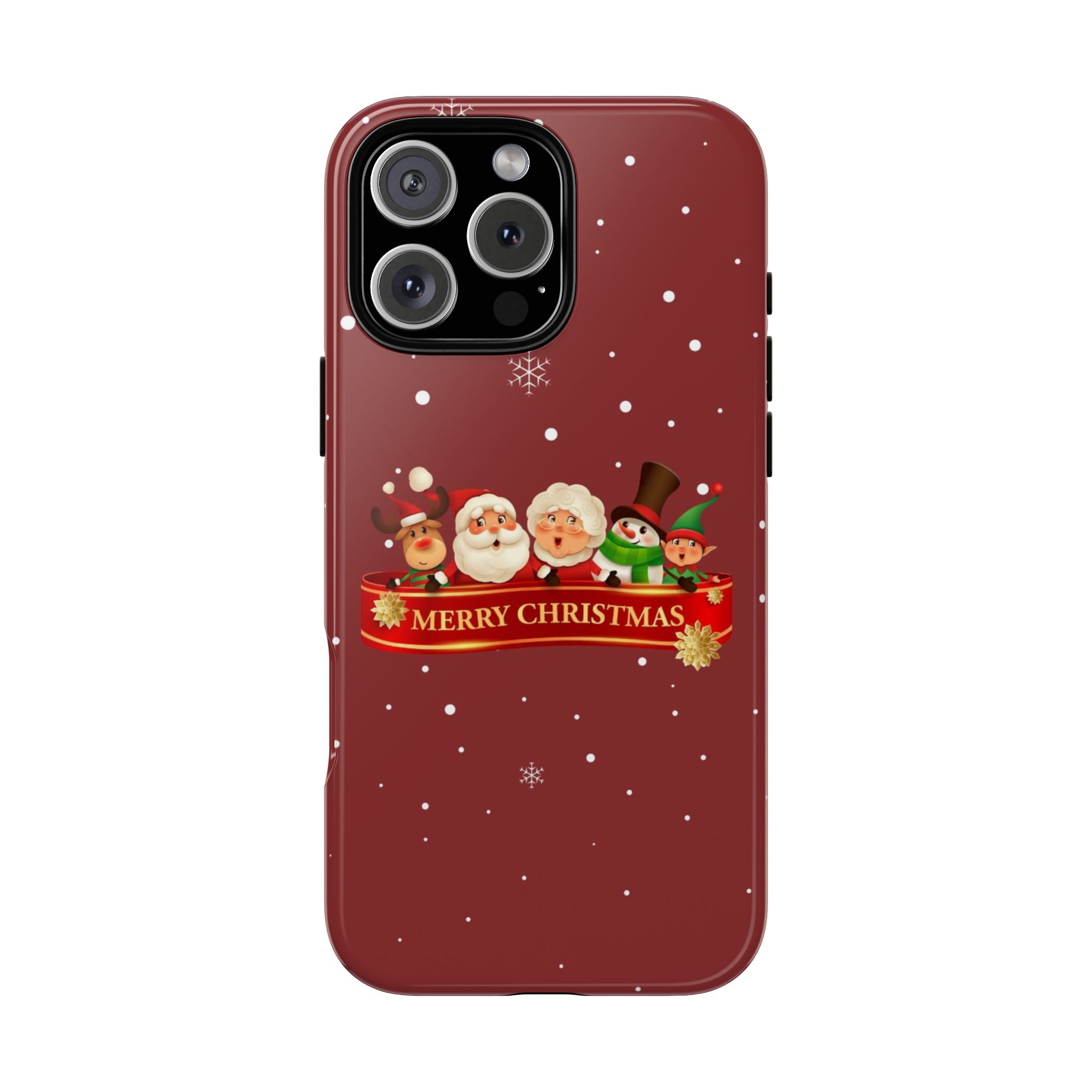 Christmas Phone Case – "Merry Christmas" Santa, Reindeer & Elf Tough Case - Image 81