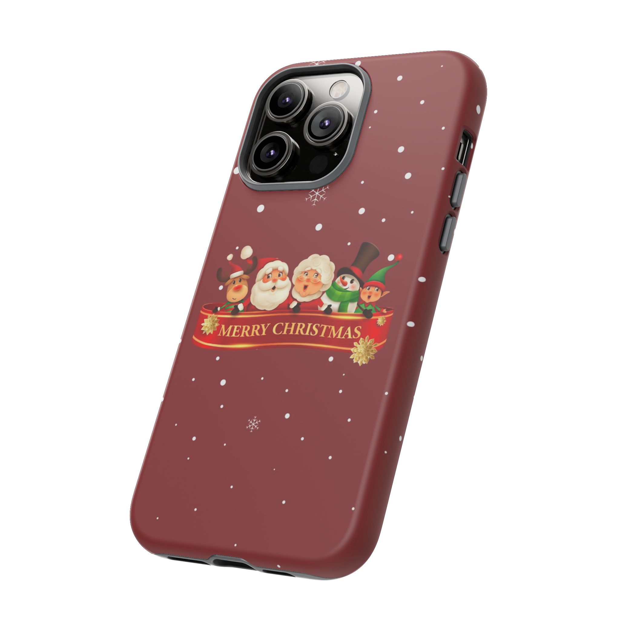Christmas Phone Case – "Merry Christmas" Santa, Reindeer & Elf Tough Case - Image 30