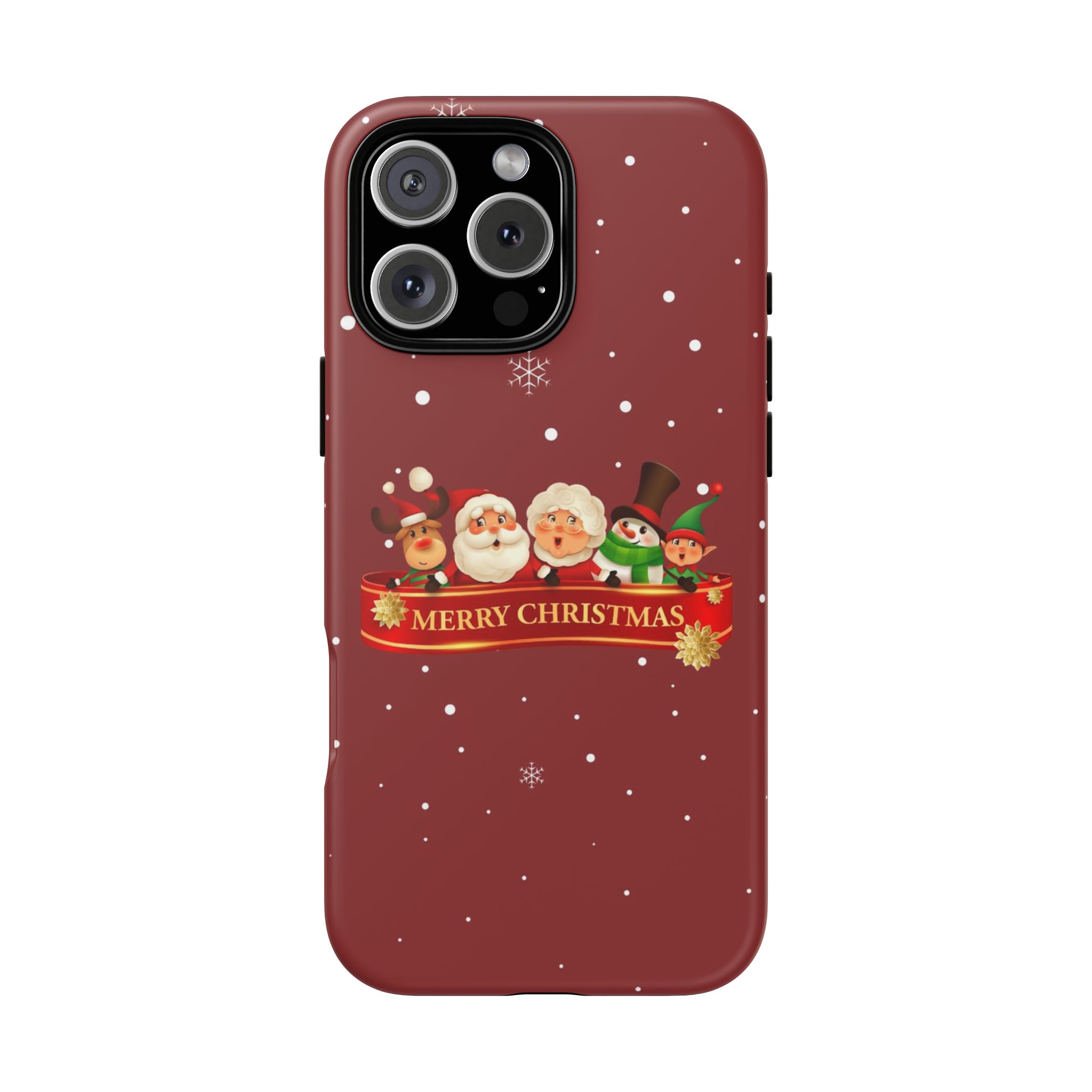 Christmas Phone Case – "Merry Christmas" Santa, Reindeer & Elf Tough Case - Image 85