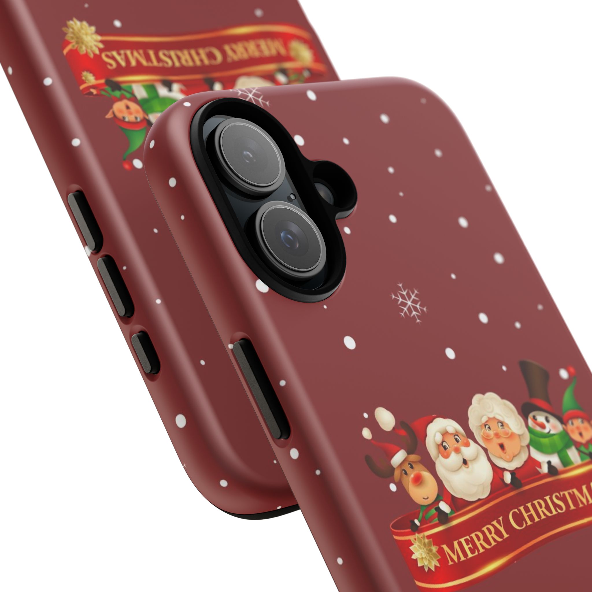 Christmas Phone Case – "Merry Christmas" Santa, Reindeer & Elf Tough Case - Image 70