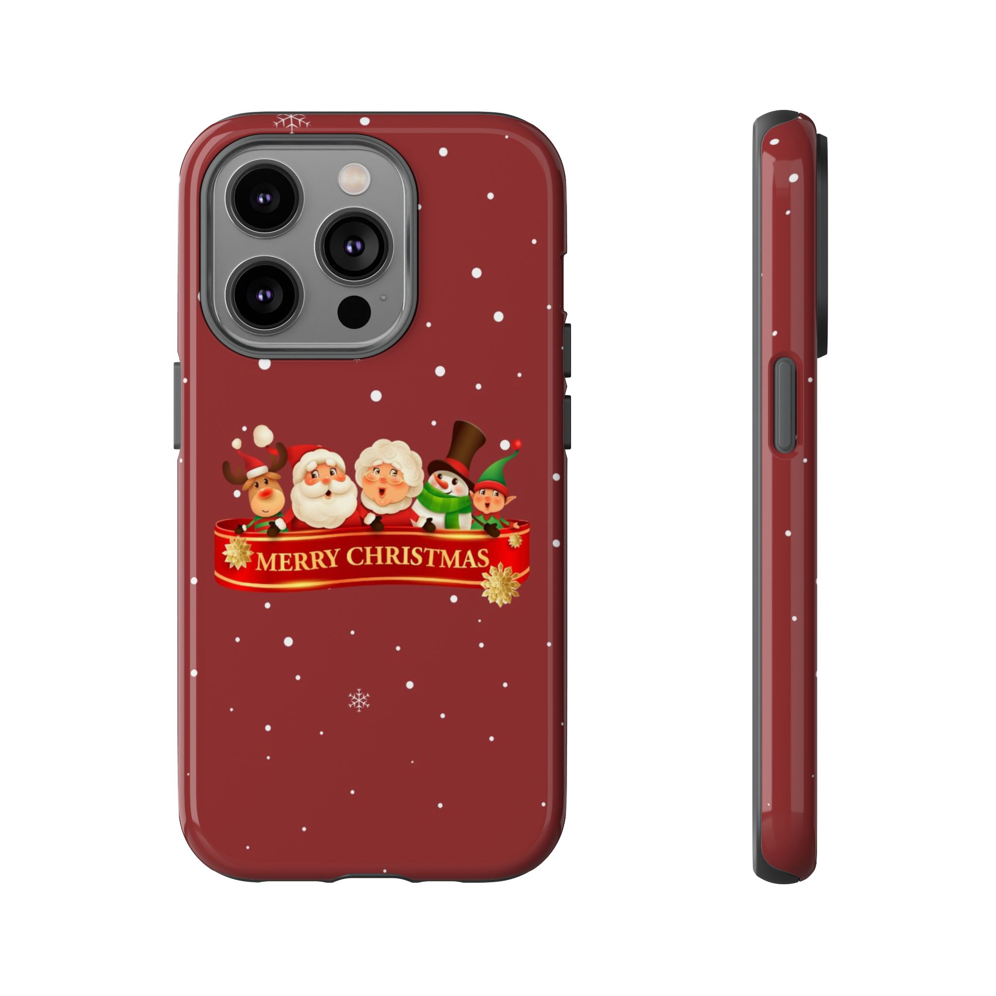 Christmas Phone Case – "Merry Christmas" Santa, Reindeer & Elf Tough Case - Image 9