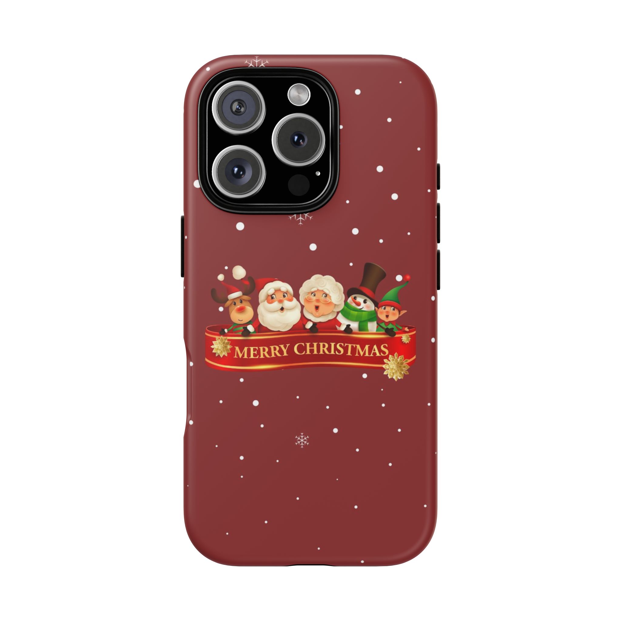 Christmas Phone Case – "Merry Christmas" Santa, Reindeer & Elf Tough Case - Image 77