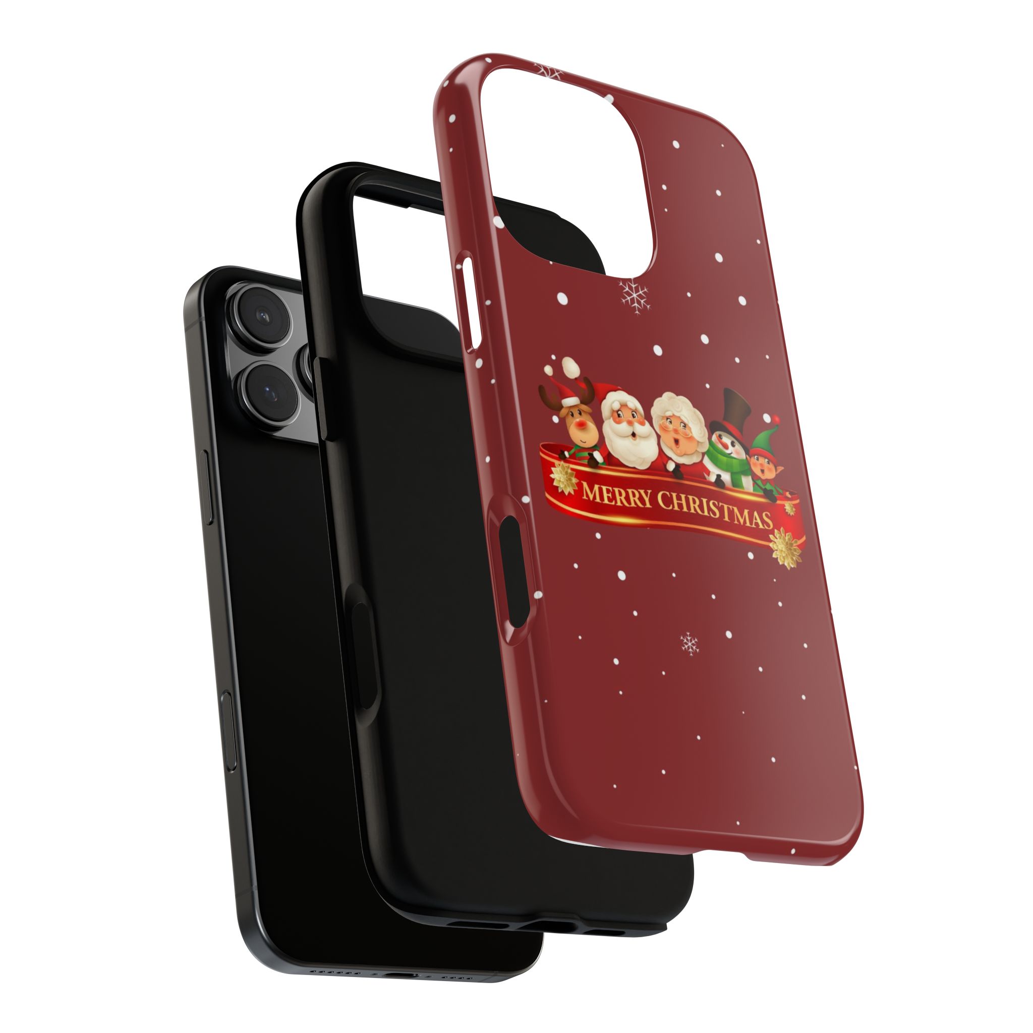 Christmas Phone Case – "Merry Christmas" Santa, Reindeer & Elf Tough Case - Image 83