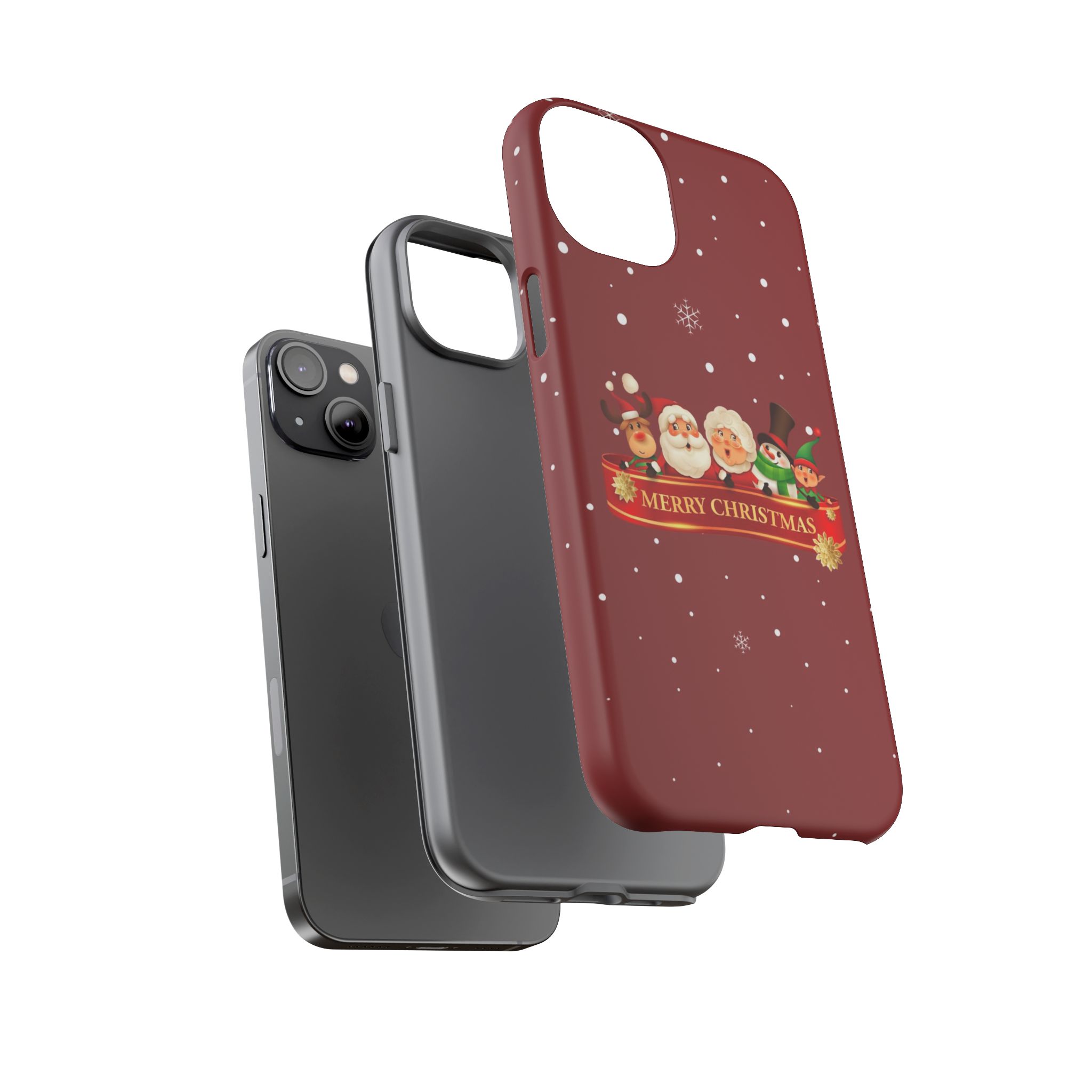 Christmas Phone Case – "Merry Christmas" Santa, Reindeer & Elf Tough Case - Image 23