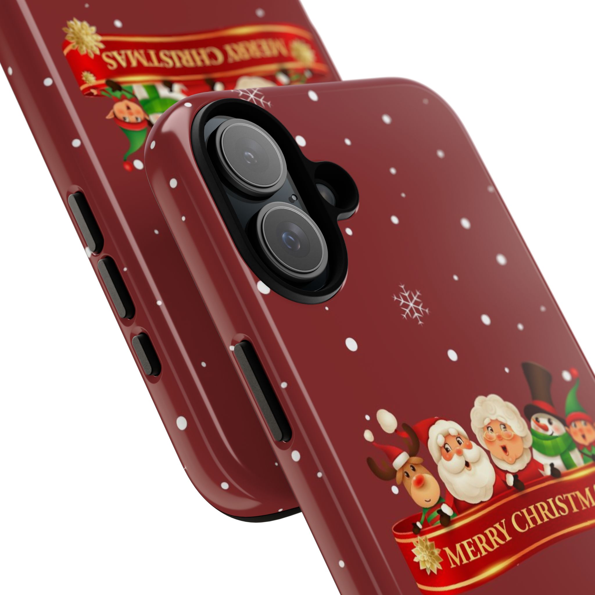 Christmas Phone Case – "Merry Christmas" Santa, Reindeer & Elf Tough Case - Image 66