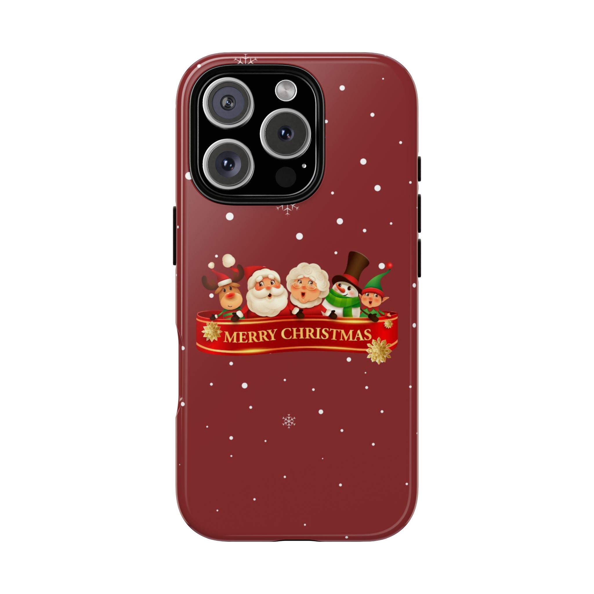 Christmas Phone Case – "Merry Christmas" Santa, Reindeer & Elf Tough Case - Image 73