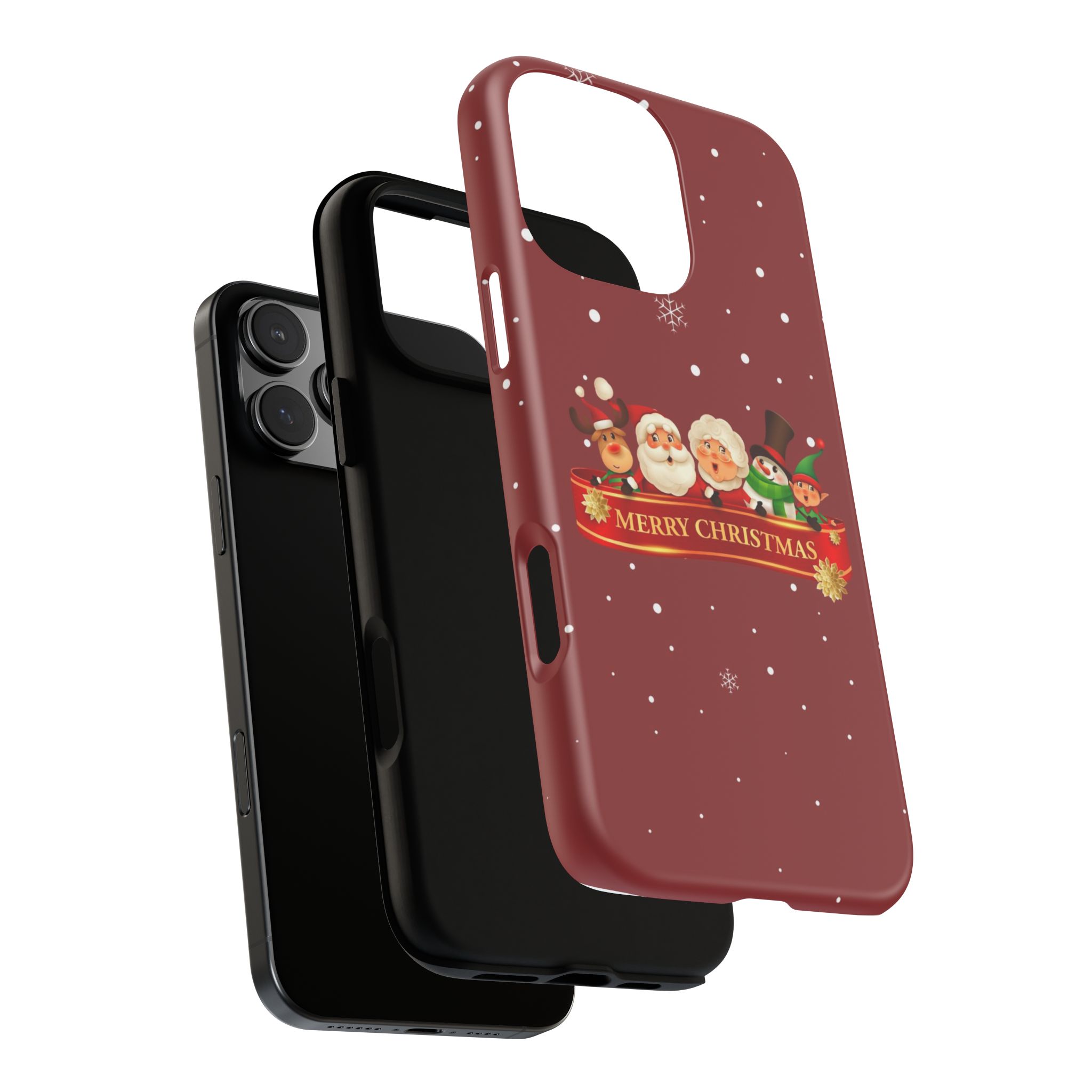 Christmas Phone Case – "Merry Christmas" Santa, Reindeer & Elf Tough Case - Image 87