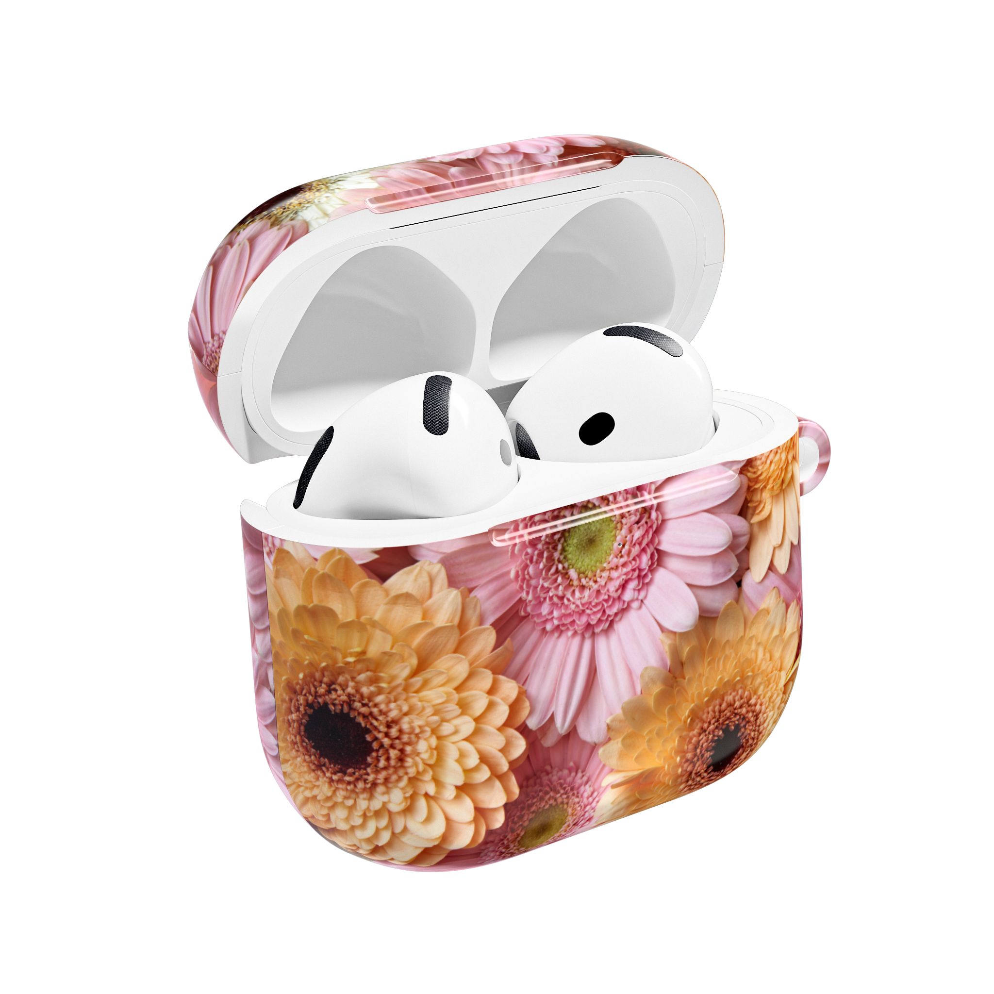 Floral Gerbera AirPod Case — Pink & Peach Daisy Protective Cover - Image 4