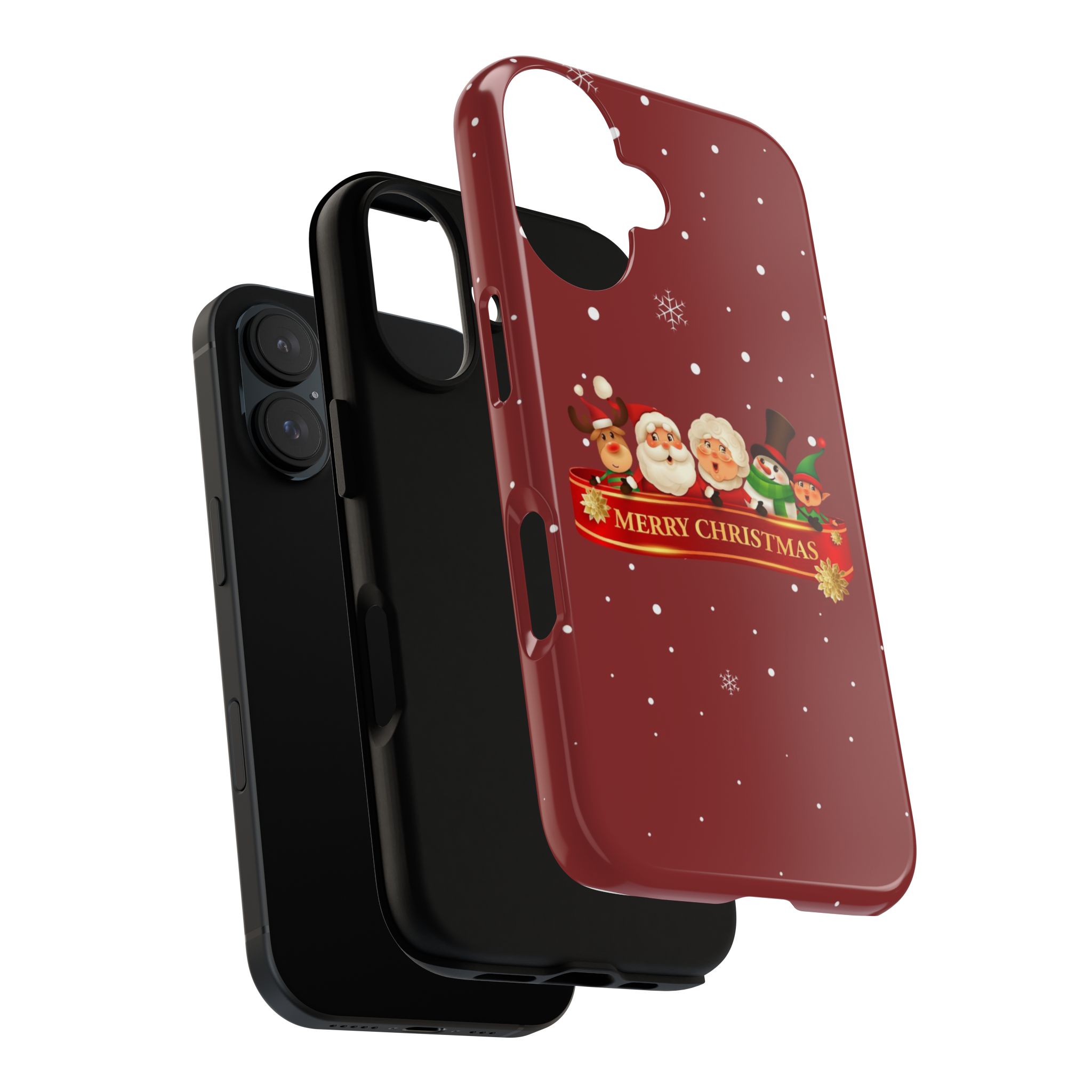 Christmas Phone Case – "Merry Christmas" Santa, Reindeer & Elf Tough Case - Image 59