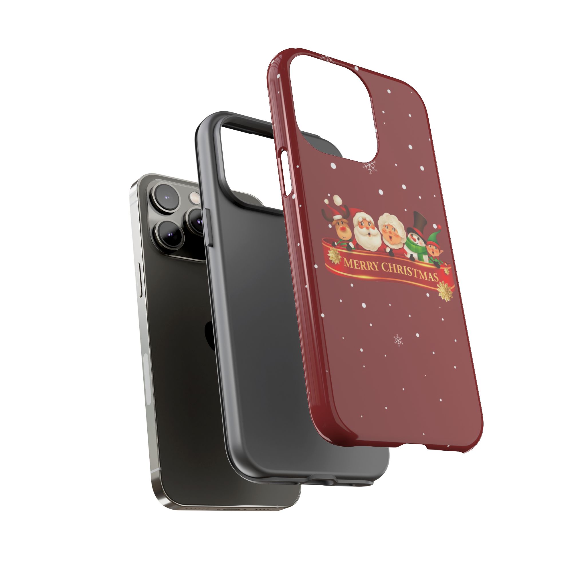 Christmas Phone Case – "Merry Christmas" Santa, Reindeer & Elf Tough Case - Image 27