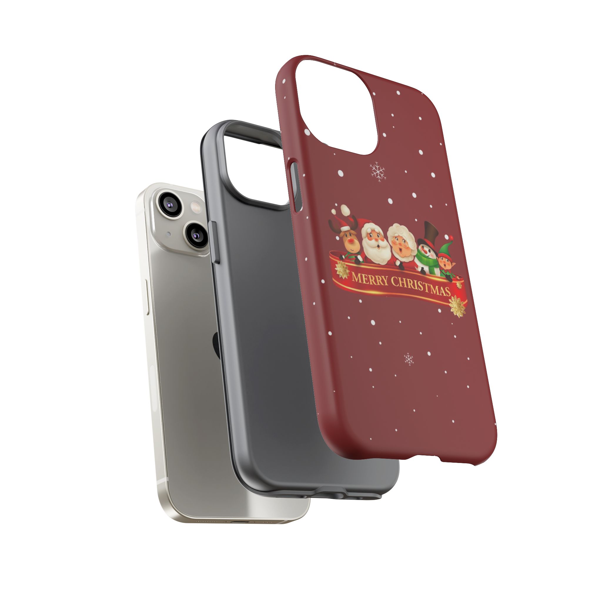 Christmas Phone Case – "Merry Christmas" Santa, Reindeer & Elf Tough Case - Image 7