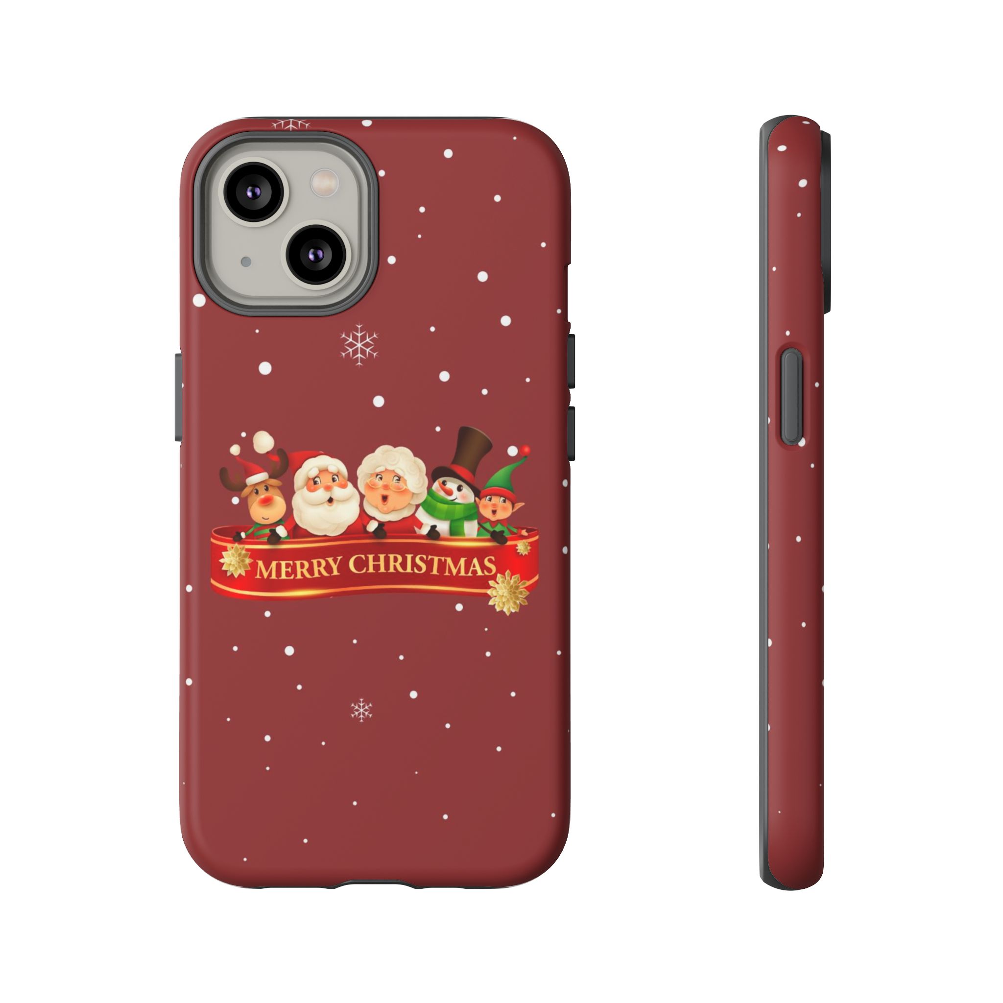 Christmas Phone Case – "Merry Christmas" Santa, Reindeer & Elf Tough Case - Image 5