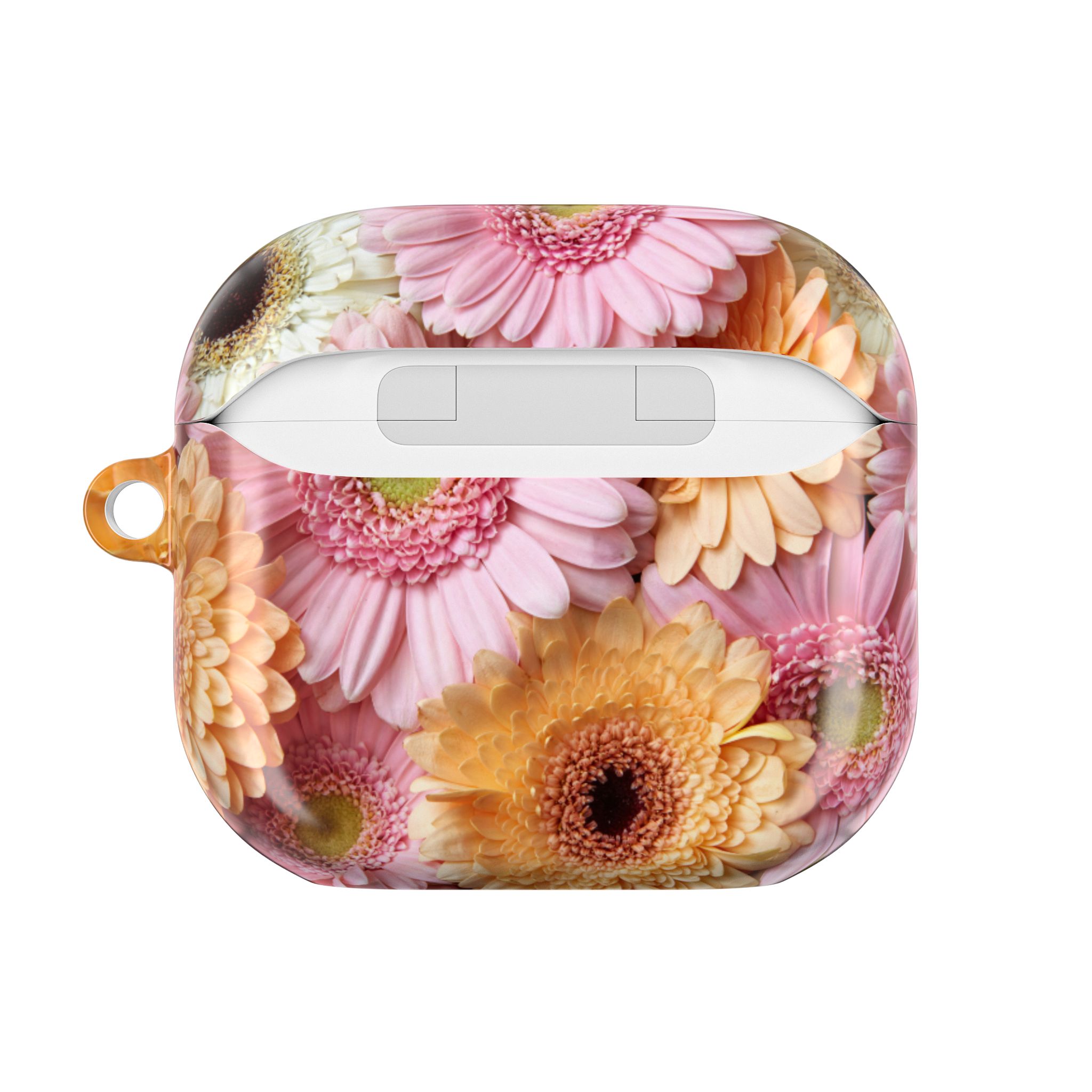 Floral Gerbera AirPod Case — Pink & Peach Daisy Protective Cover - Image 2