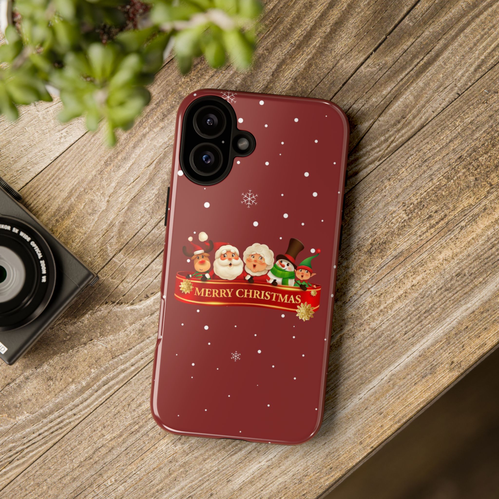 Christmas Phone Case – "Merry Christmas" Santa, Reindeer & Elf Tough Case - Image 68