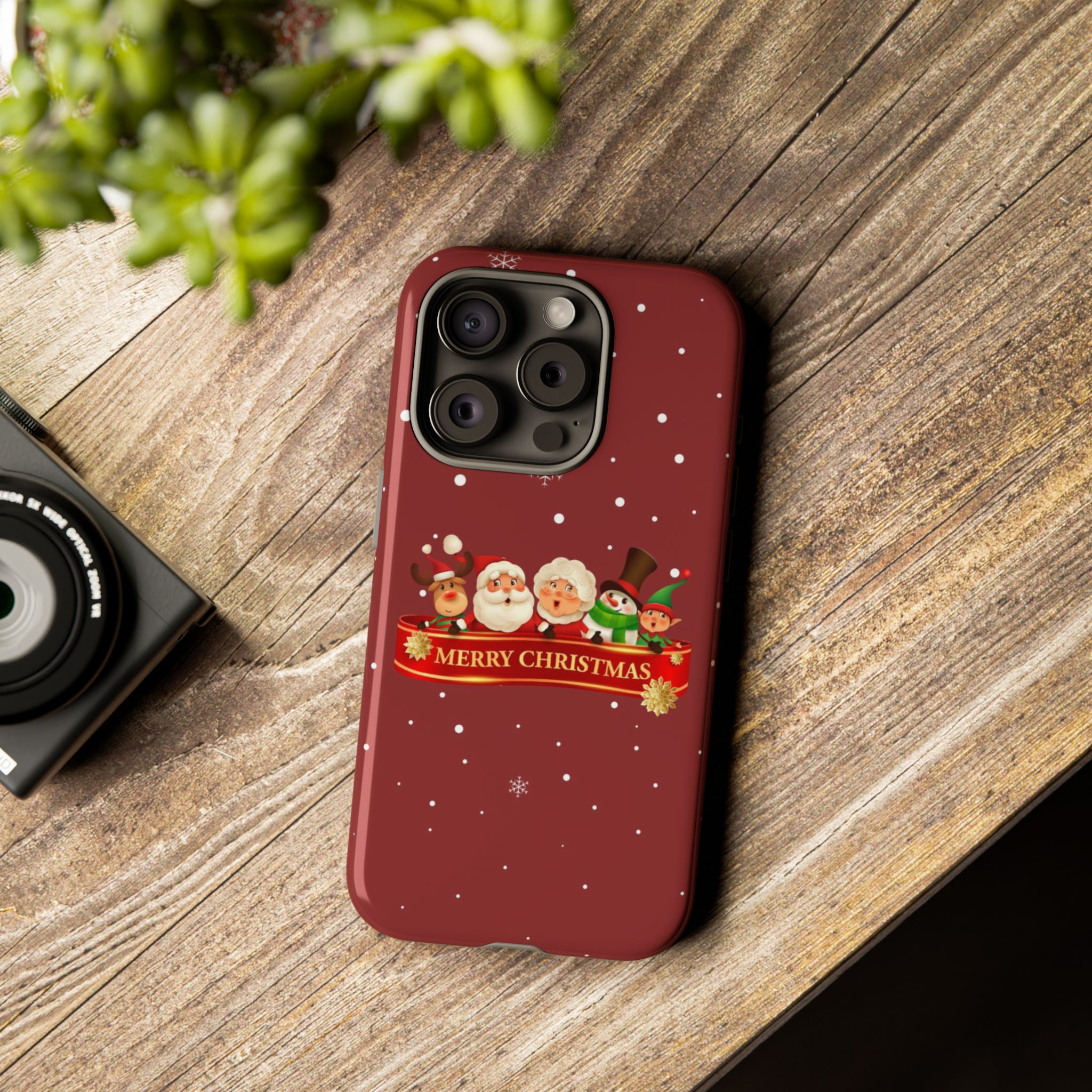 Christmas Phone Case – "Merry Christmas" Santa, Reindeer & Elf Tough Case - Image 47