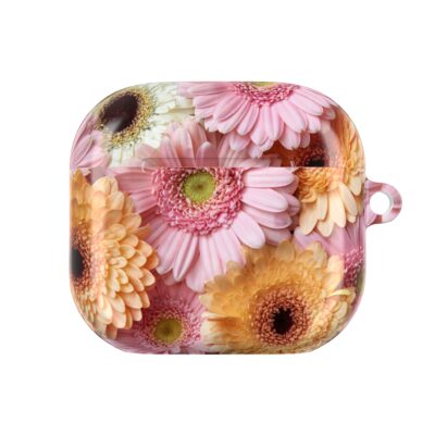 Floral Gerbera AirPod Case — Pink & Peach Daisy Protective Cover