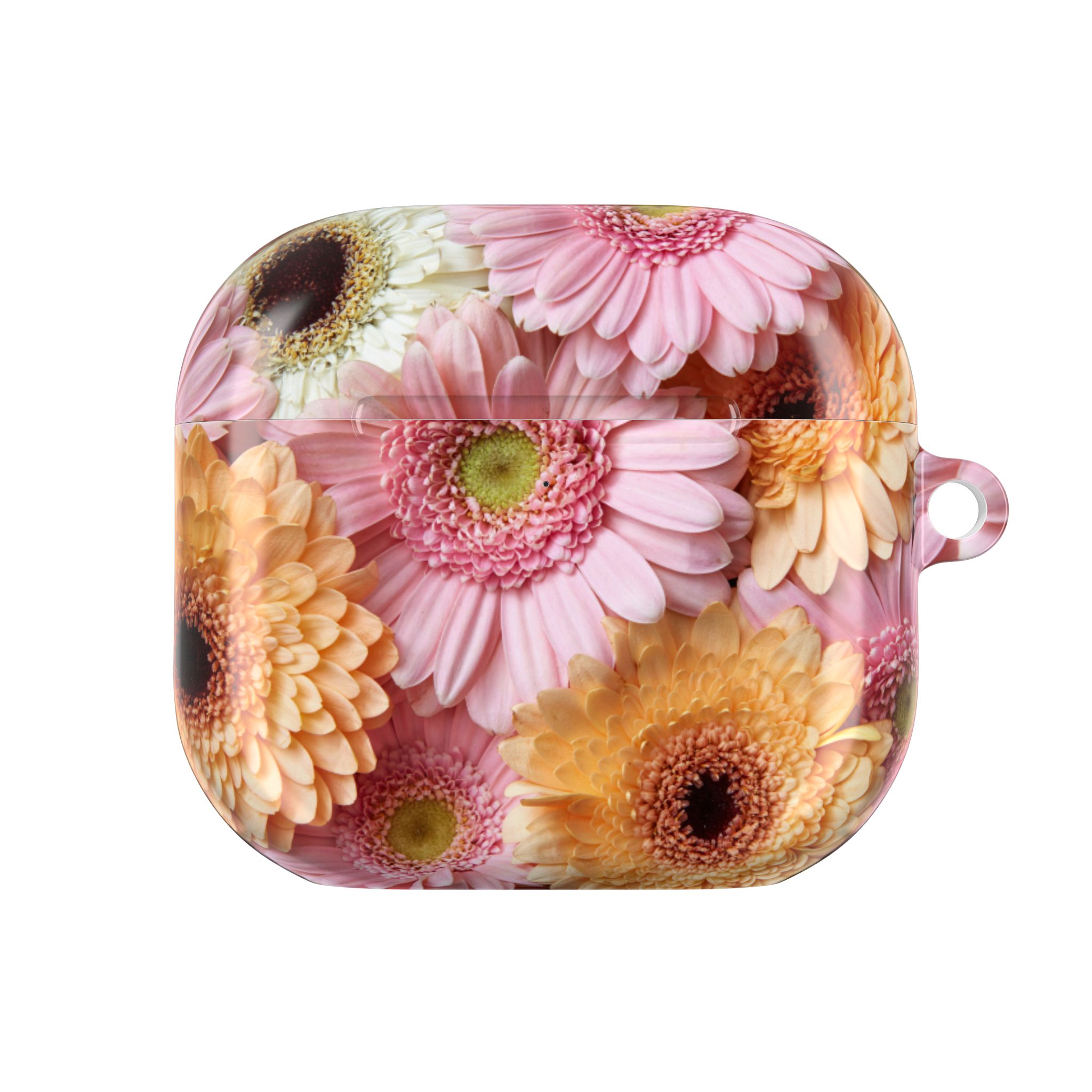 Floral Gerbera AirPod Case — Pink & Peach Daisy Protective Cover