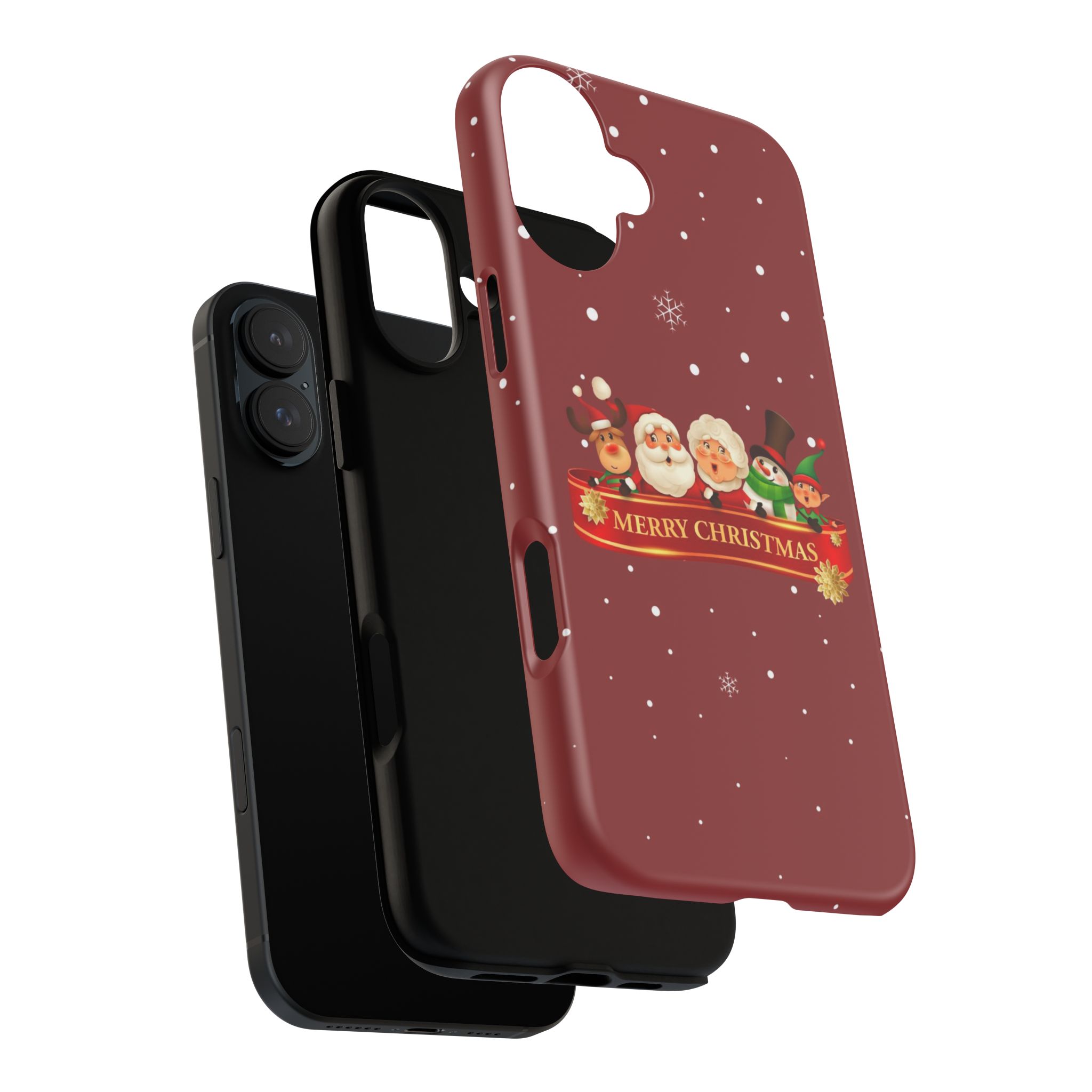 Christmas Phone Case – "Merry Christmas" Santa, Reindeer & Elf Tough Case - Image 71