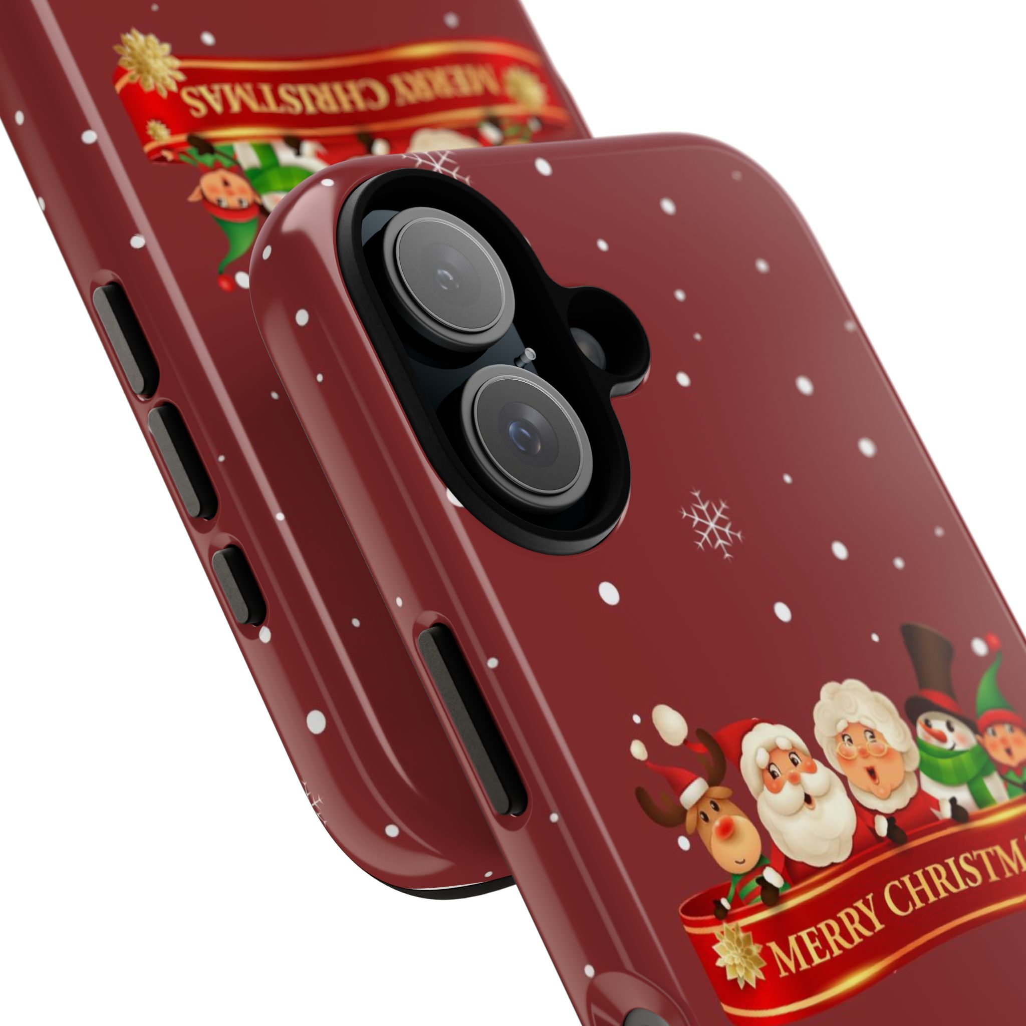 Christmas Phone Case – "Merry Christmas" Santa, Reindeer & Elf Tough Case - Image 58