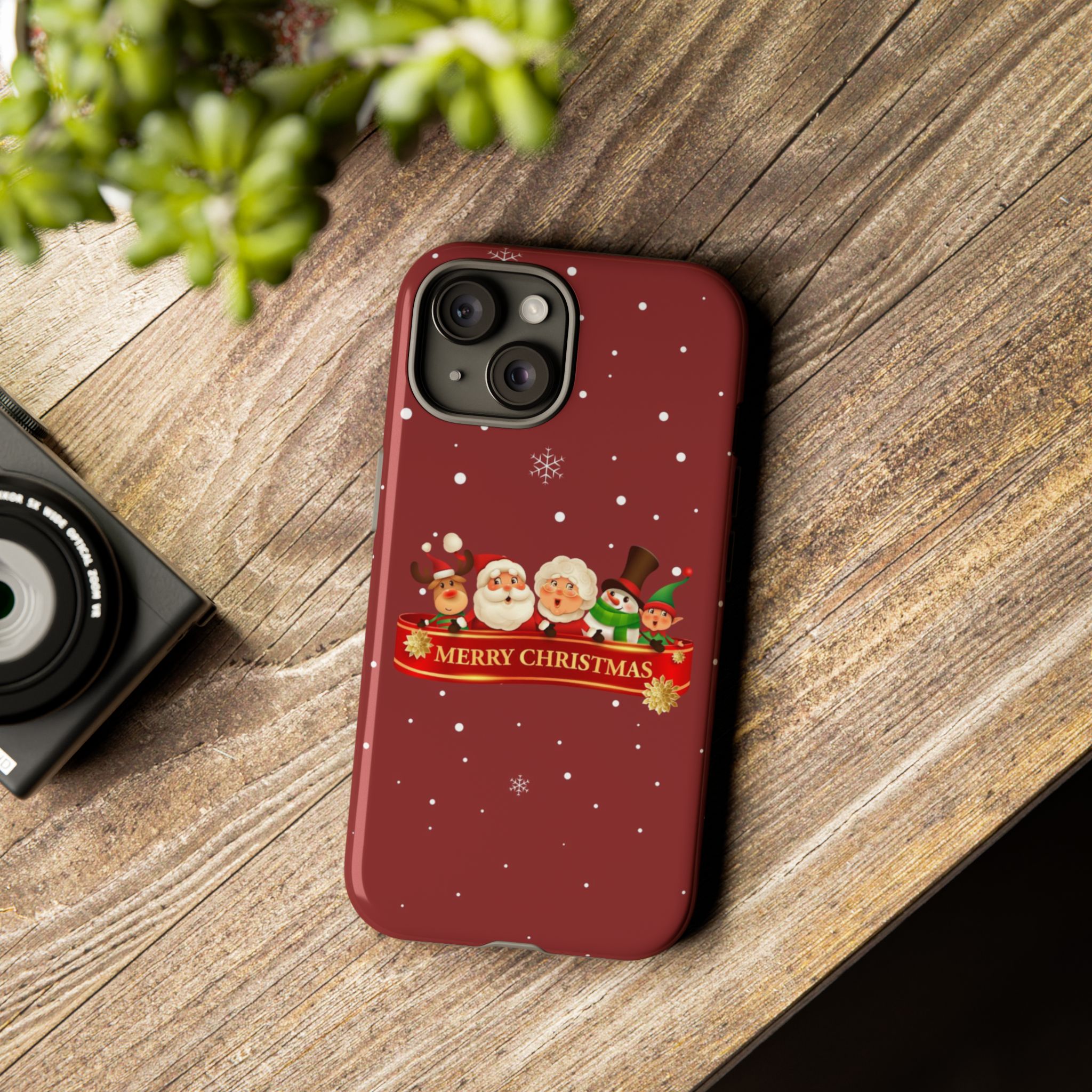 Christmas Phone Case – "Merry Christmas" Santa, Reindeer & Elf Tough Case - Image 35