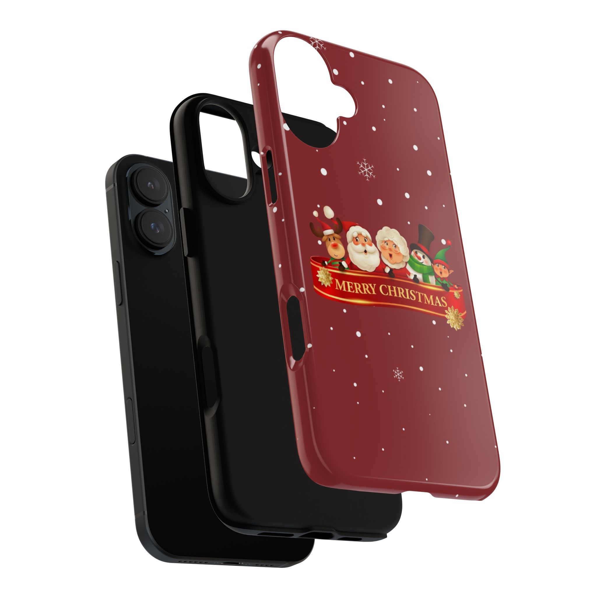 Christmas Phone Case – "Merry Christmas" Santa, Reindeer & Elf Tough Case - Image 67