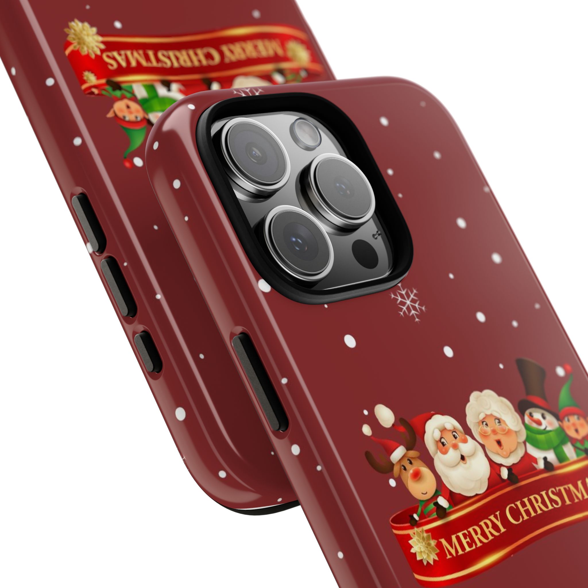 Christmas Phone Case – "Merry Christmas" Santa, Reindeer & Elf Tough Case - Image 82