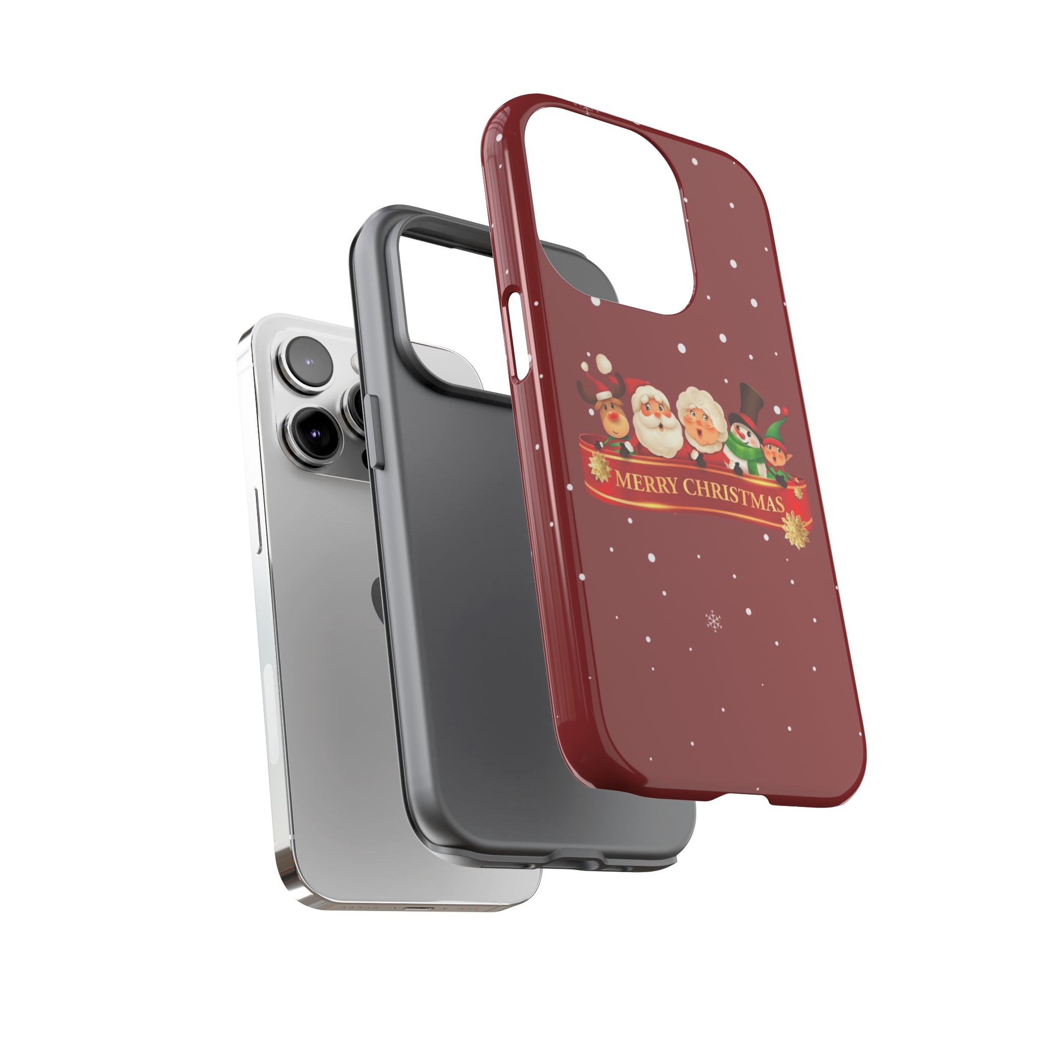 Christmas Phone Case – "Merry Christmas" Santa, Reindeer & Elf Tough Case - Image 11