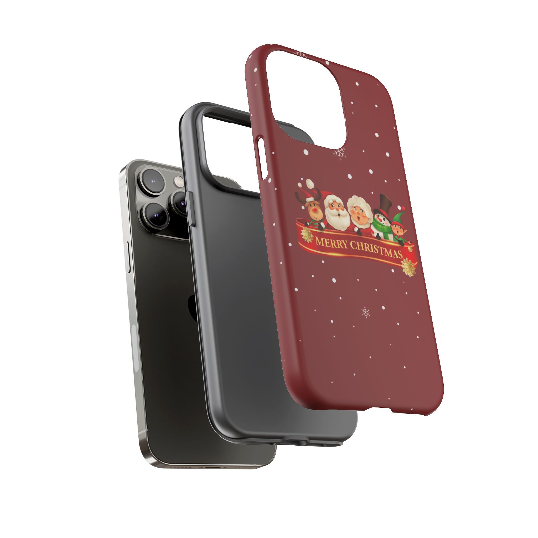 Christmas Phone Case – "Merry Christmas" Santa, Reindeer & Elf Tough Case - Image 31