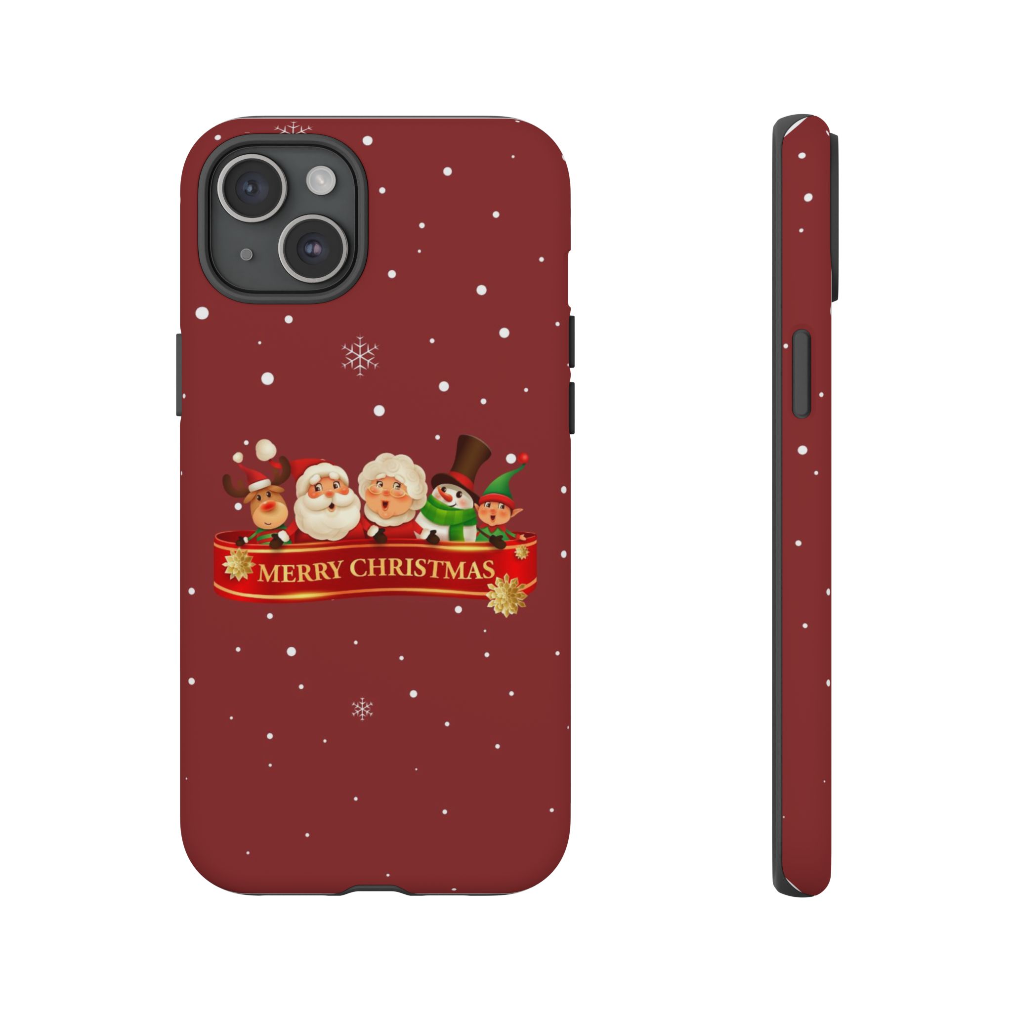 Christmas Phone Case – "Merry Christmas" Santa, Reindeer & Elf Tough Case - Image 42