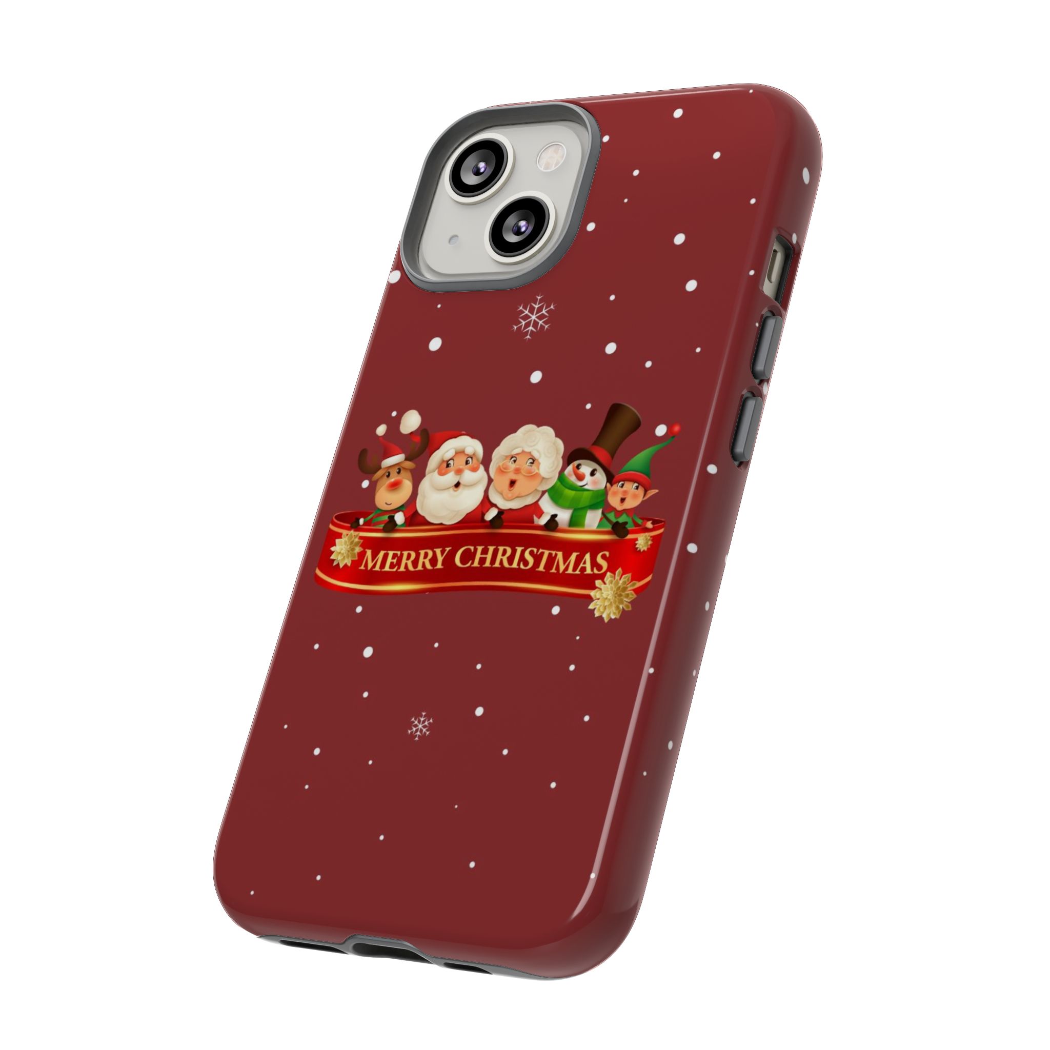 Christmas Phone Case – "Merry Christmas" Santa, Reindeer & Elf Tough Case - Image 2