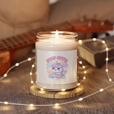 Kawaii Pastel 'Stay Cute' Candle, Scented Soy Jar | Cutecore Kawaii