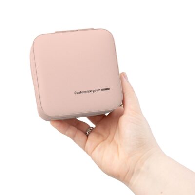 Compact Jewelry Travel Case — Portable Organizer with Ring Slots & Earring Compartments