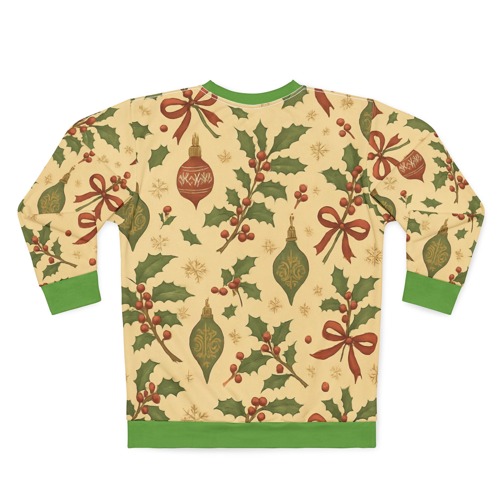Vintage Holly & Ornaments Sweatshirt - Image 2