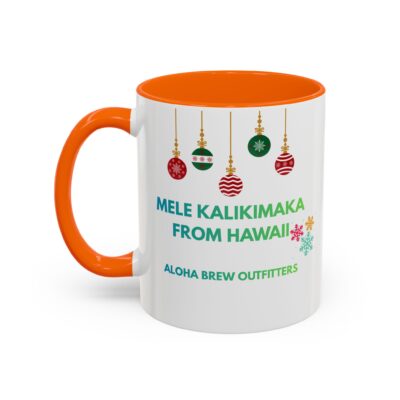 Aloha Brew Outfitters Accent Coffee Mug — Tiki Logo Holiday Ornament Design (11/15 oz)