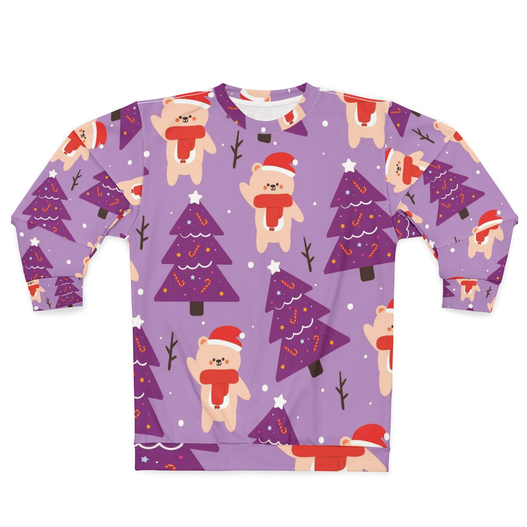 Holiday Bear All-Over Print Sweatshirt