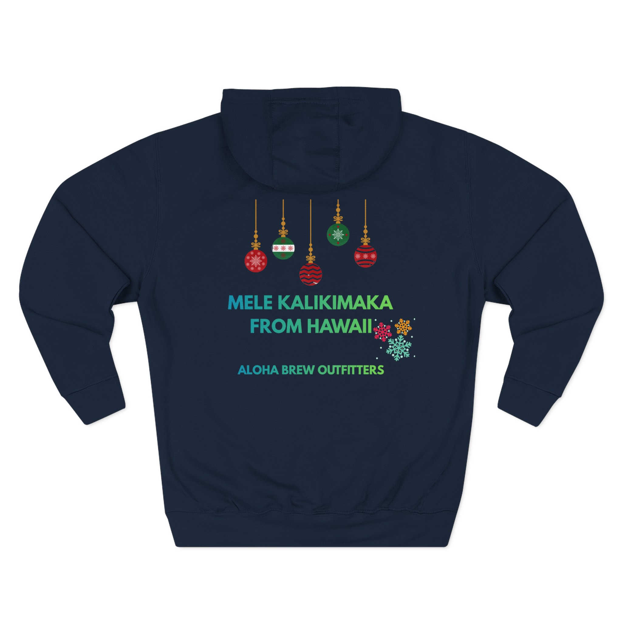 "Mele Kalikimaka from Hawaii" Christmas Hoodie (Aloha Brew Outfitters) bells - Image 26