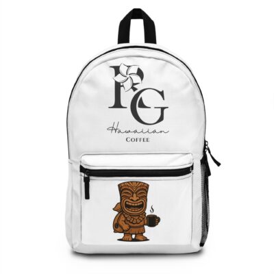 Hawaiian Coffee Backpack | Tiki Design Gear for Beach Lovers, Travel, School, Festivals, Tropical Vibes